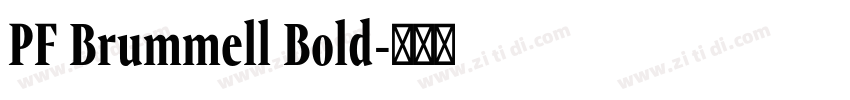 PF Brummell Bold字体转换